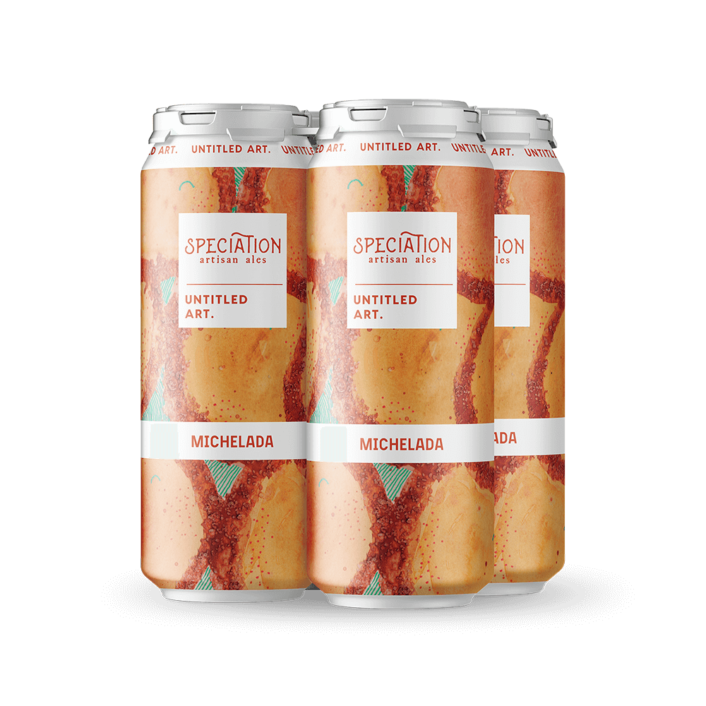 A 4-pack of Untitled Art and Speciation Artisan Ales Michelada Beer Cans